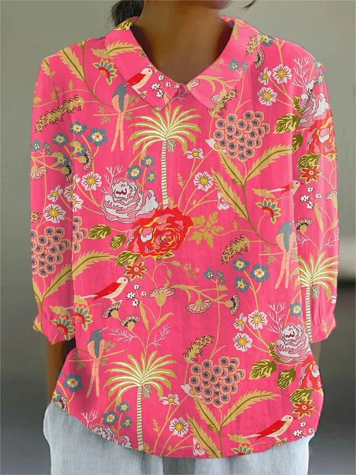 Aubrei™ - Vintage Colorful Blouse