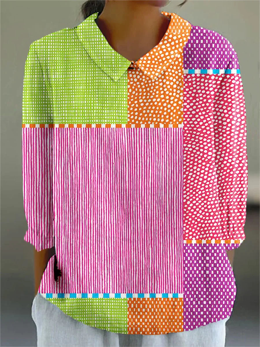 Milsa™ - Vintage Colorful Blouse