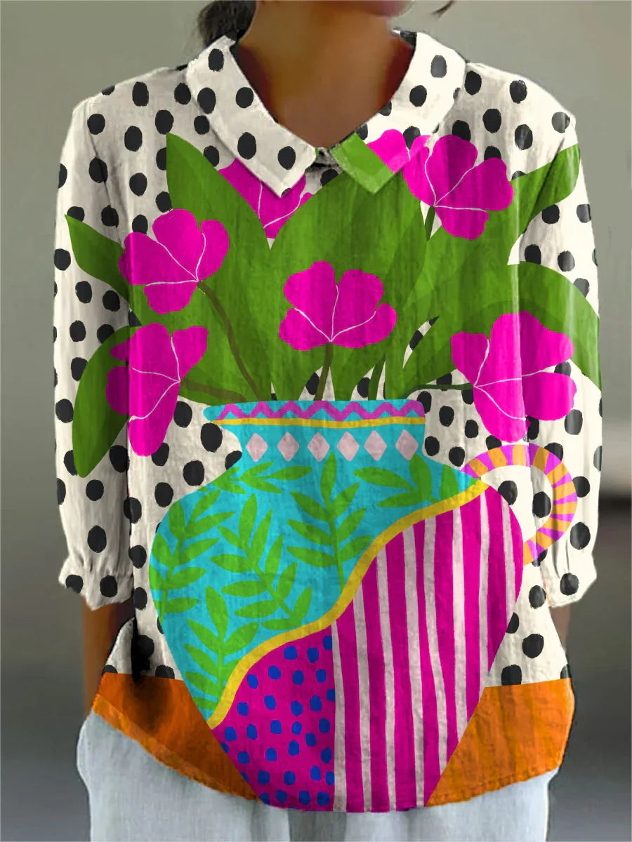 Cindy™ - Vintage Colorful Blouse