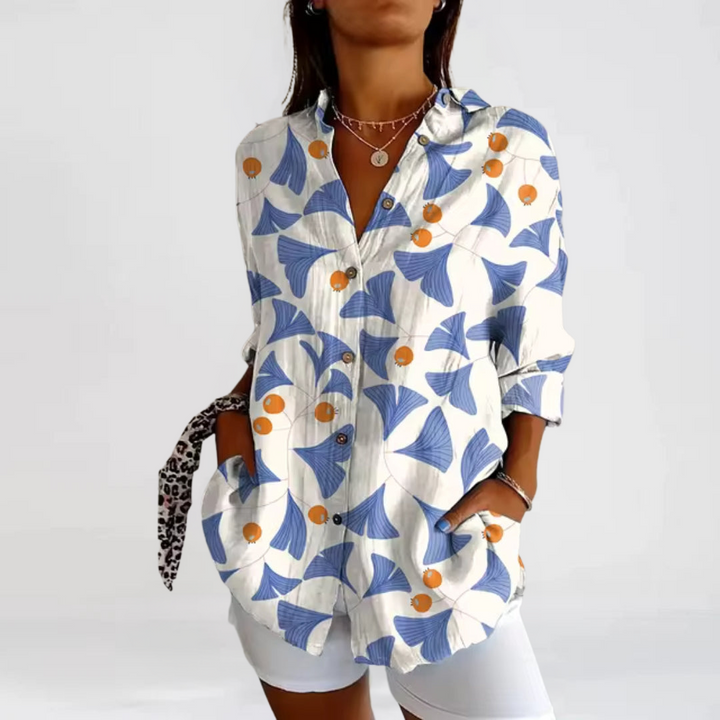 Agnes™ - Casual Blouse with Floral Print
