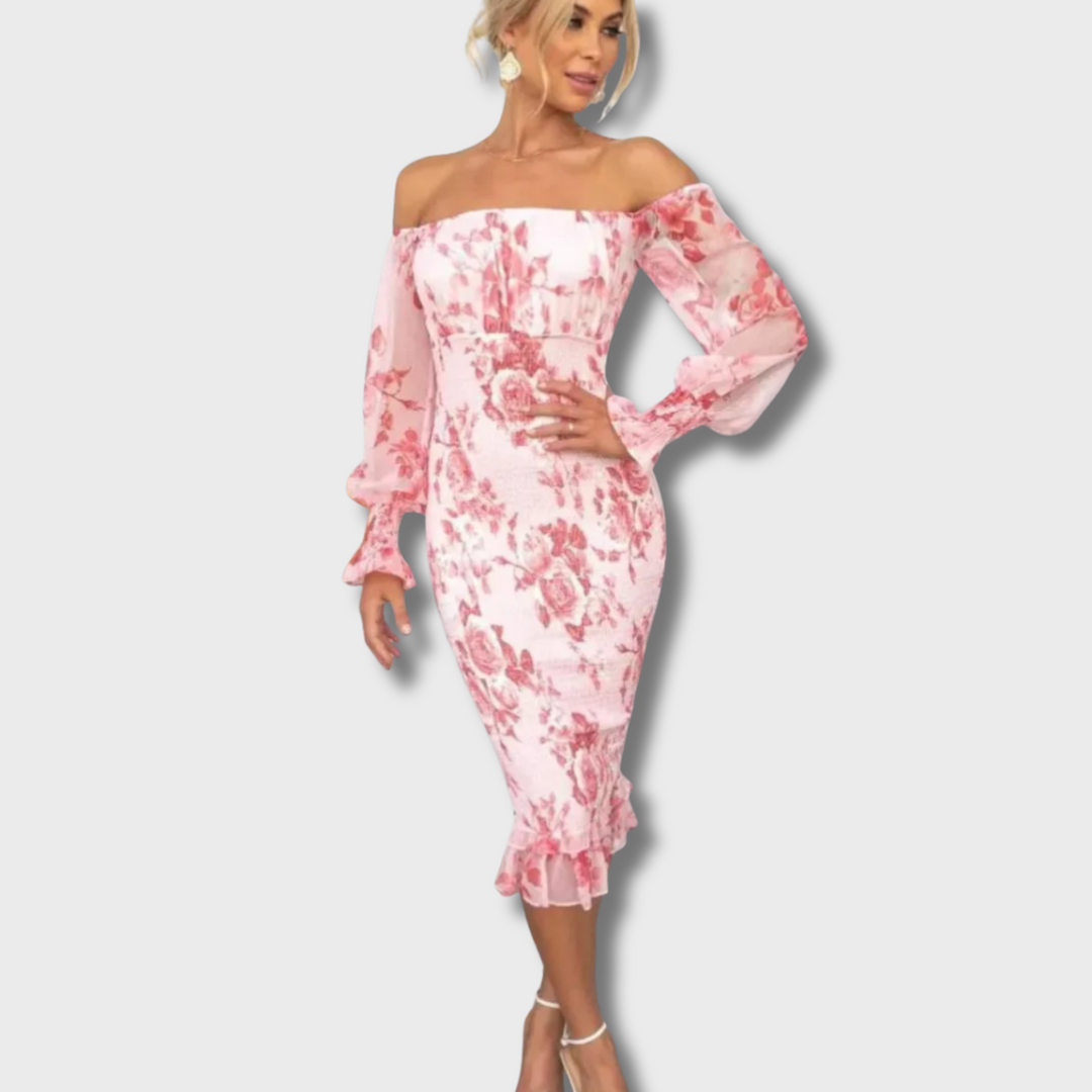 Zebb™ - Stunning Off Shoulder Midi Dress