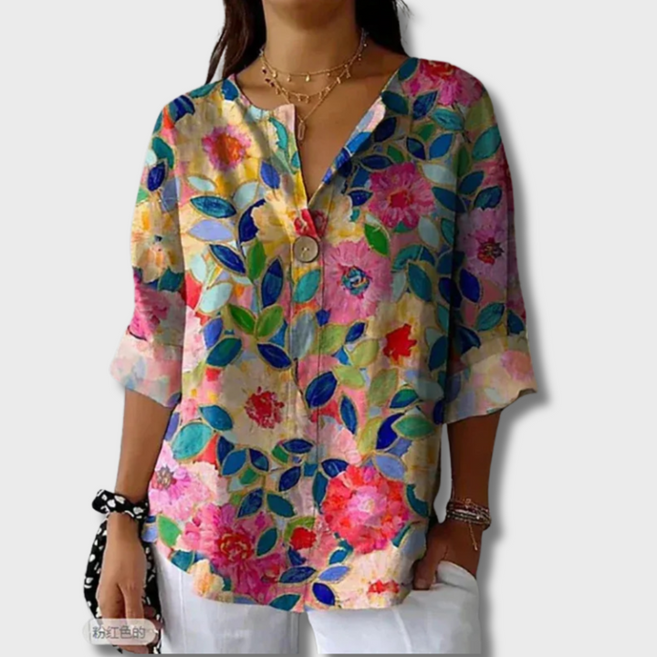 Thelma™ - Elegant Floral Blouse