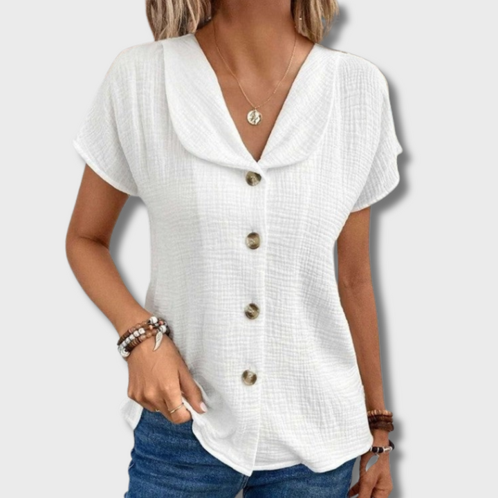 Bessie™ - Cotton Linen Blouse