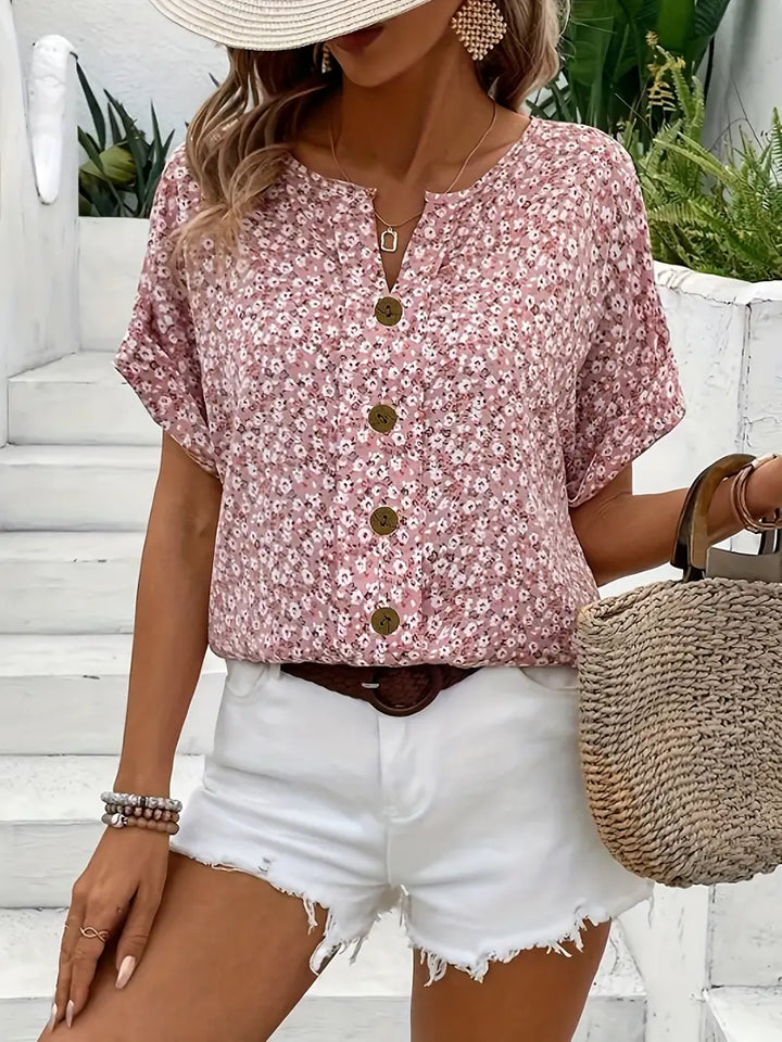Avery™ - Floral Button-Up Blouse