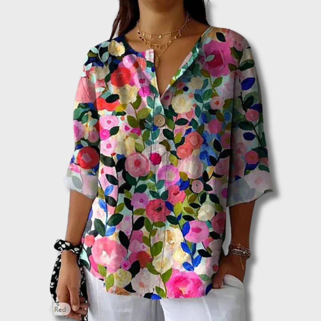 Thelma™ - Elegant Floral Blouse