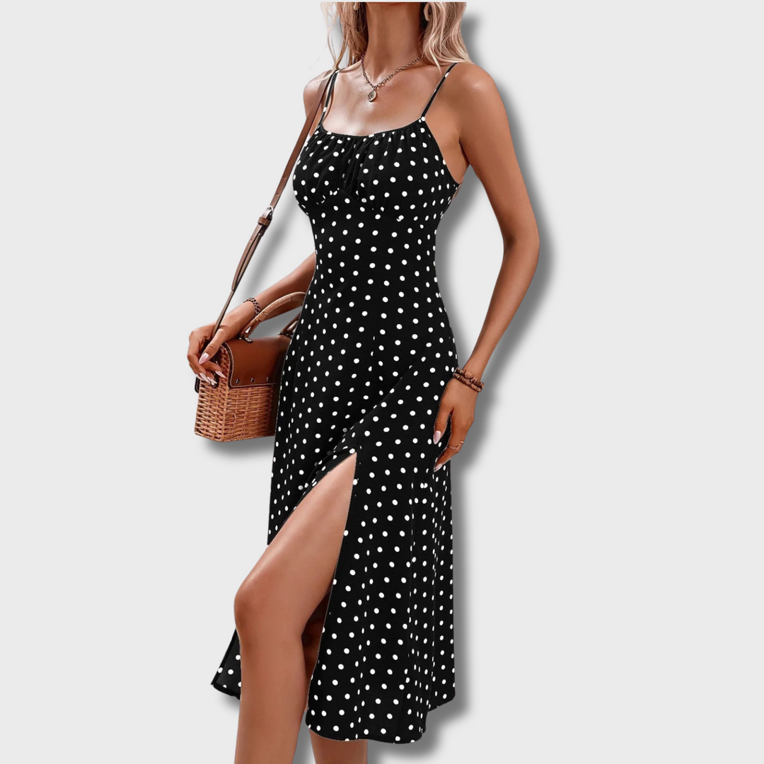 Aivene™ - Polka Dot Midi Dress