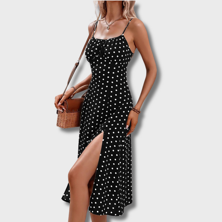 Aivene™ - Polka Dot Midi Dress