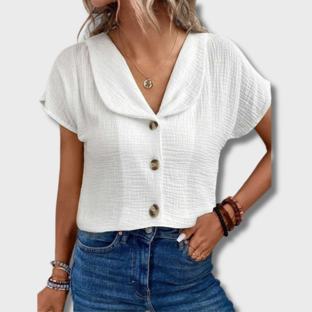 Bessie™ - Cotton Linen Blouse