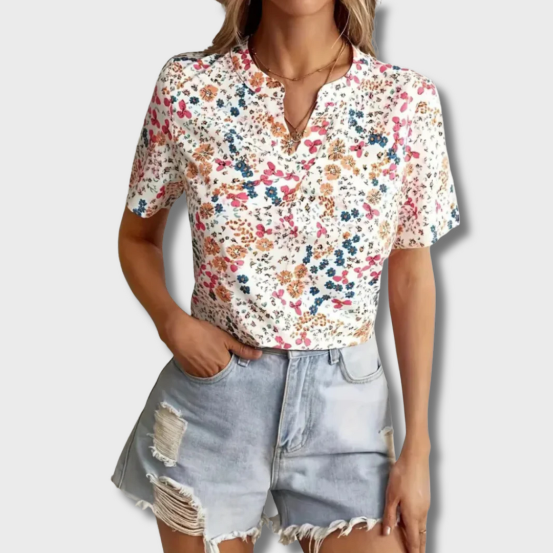Avery™ - Floral Button-Up Blouse