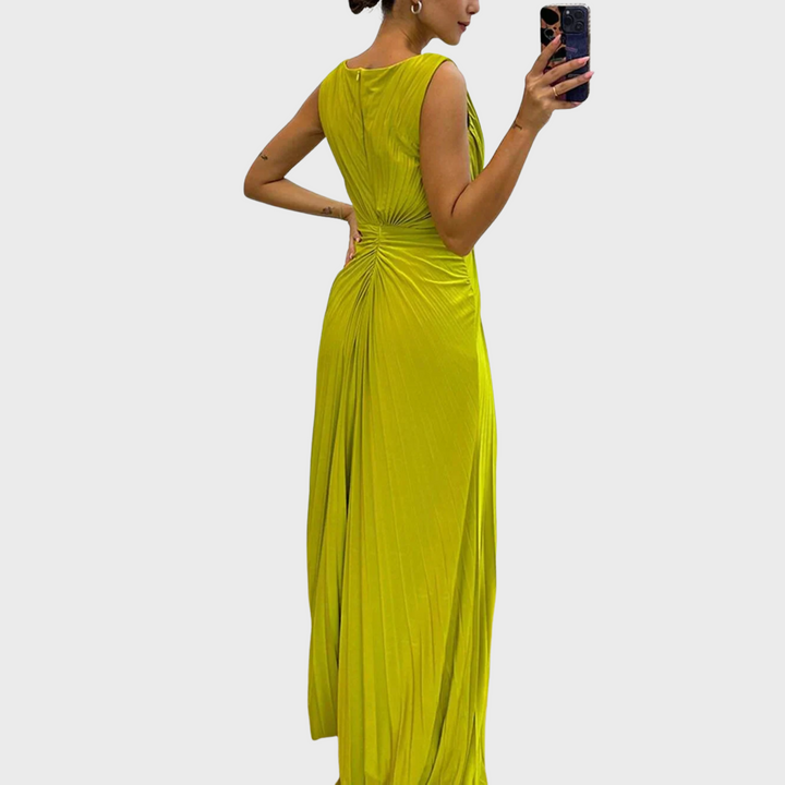 Kadita™ - Pleated Maxi Evening Dress