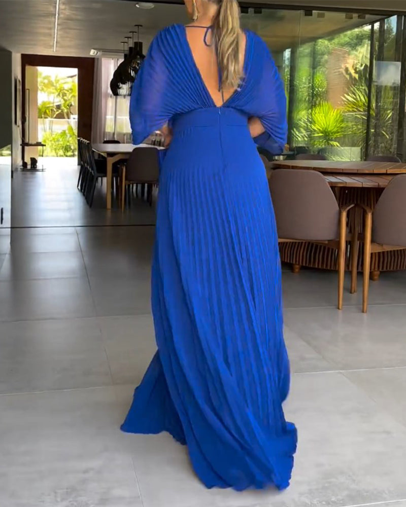 Clemence™ - V-neck Maxi Party Dress