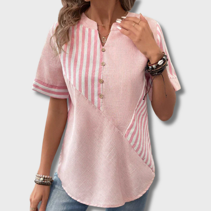 Tracy™ - Elegant Striped Blouse