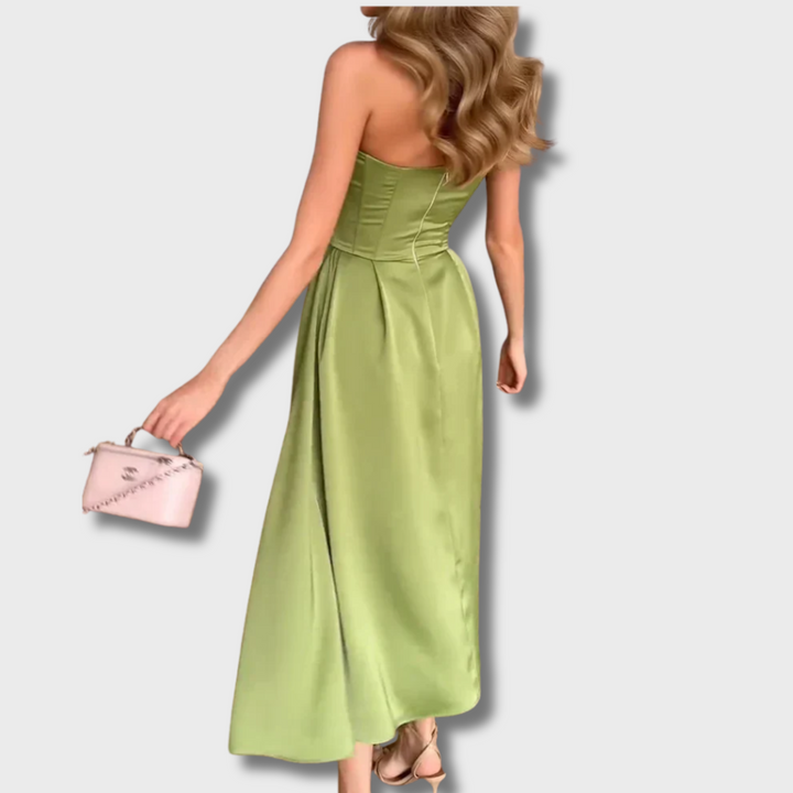 Yen™ - Chic Strapless Midi Dress