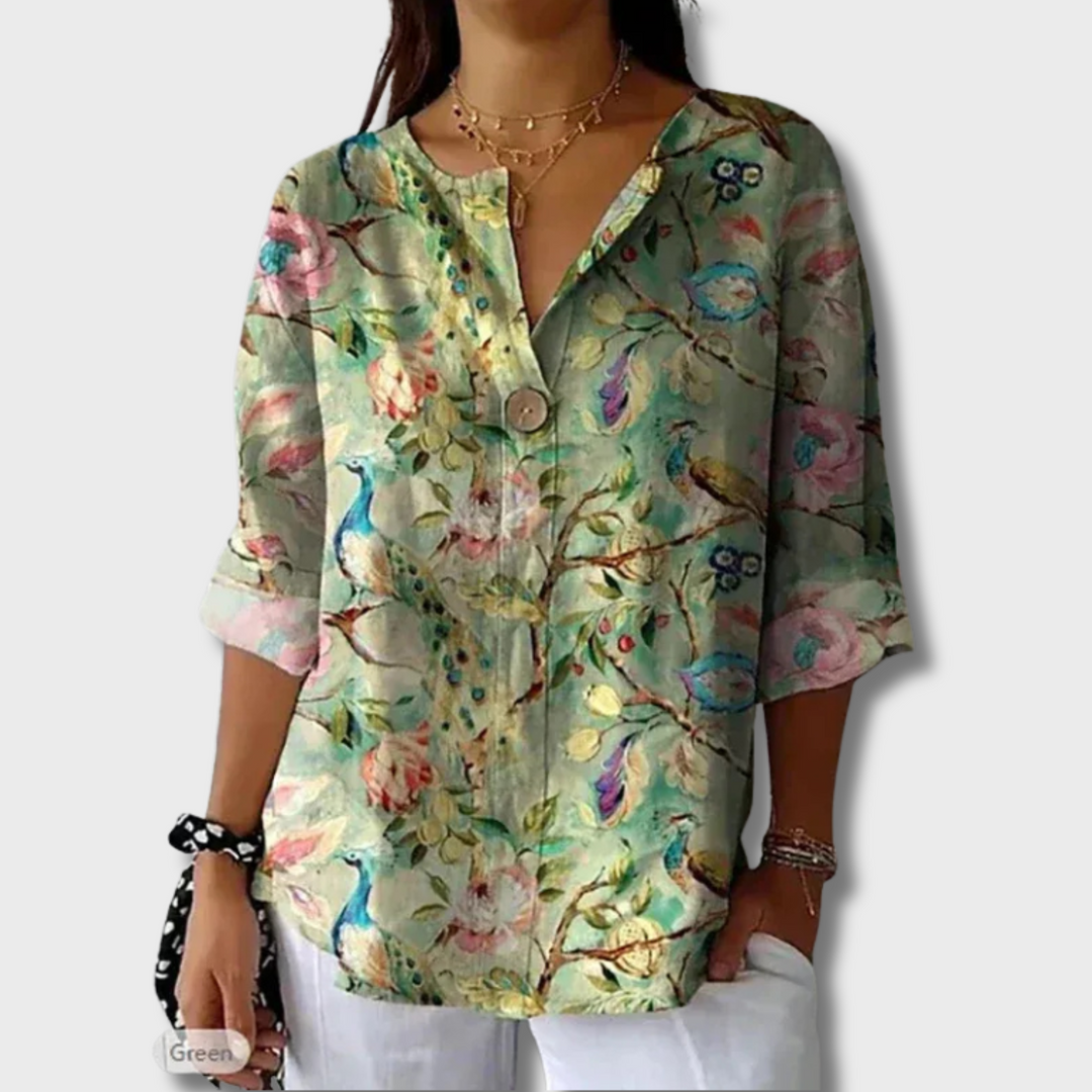 Thelma™ - Elegant Floral Blouse