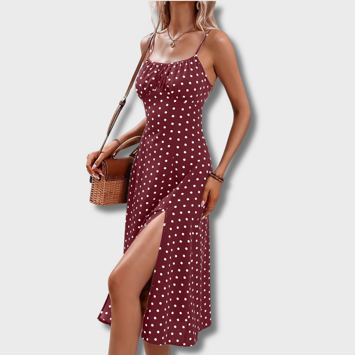 Aivene™ - Polka Dot Midi Dress