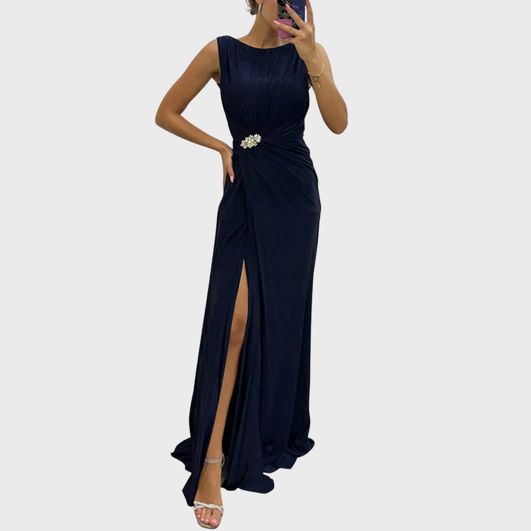 Kadita™ - Pleated Maxi Evening Dress