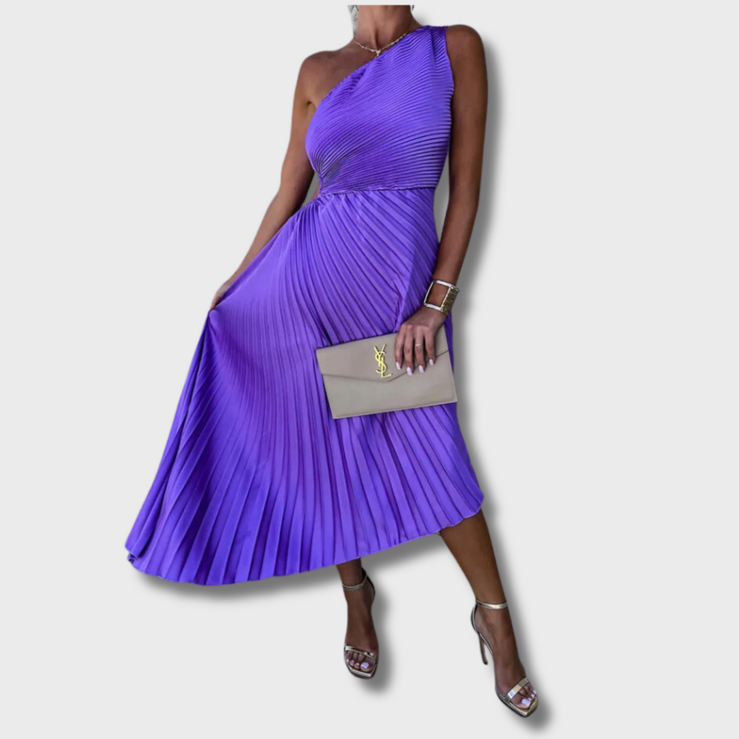 Frena™ - Elegant One Shoulder Midi Dress