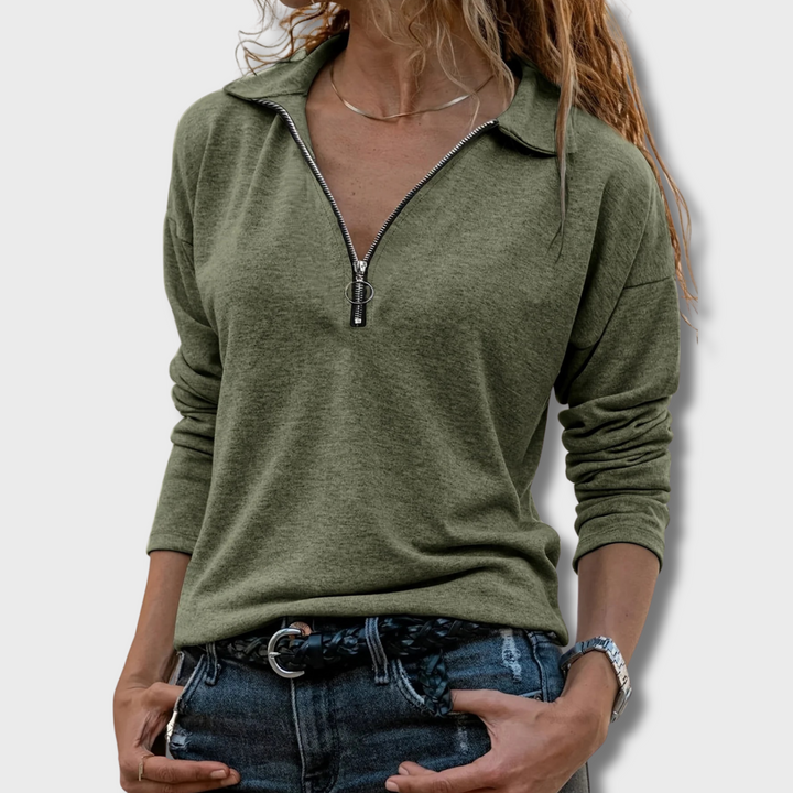 Carole™ - Chic Long-Sleeved Top