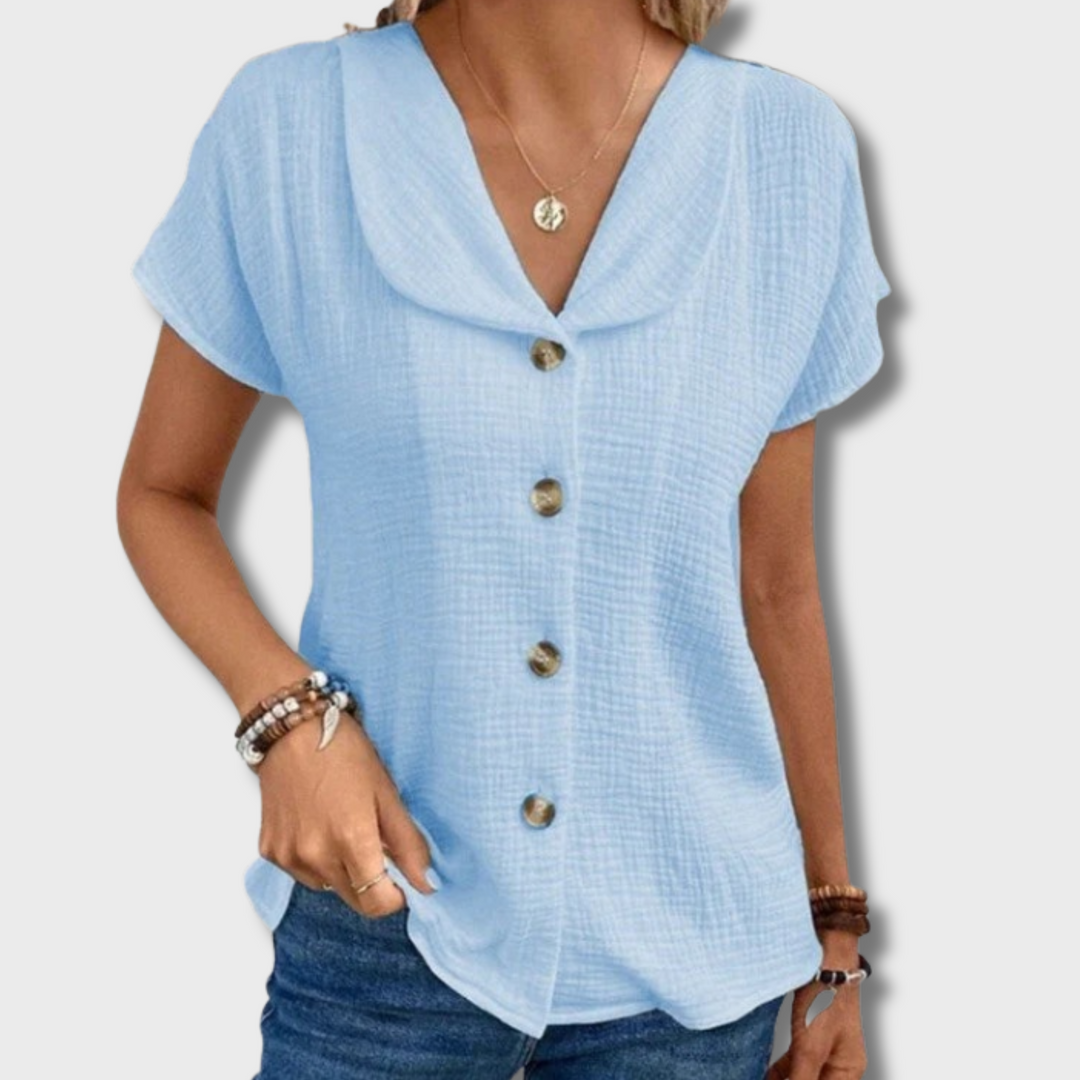Bessie™ - Cotton Linen Blouse