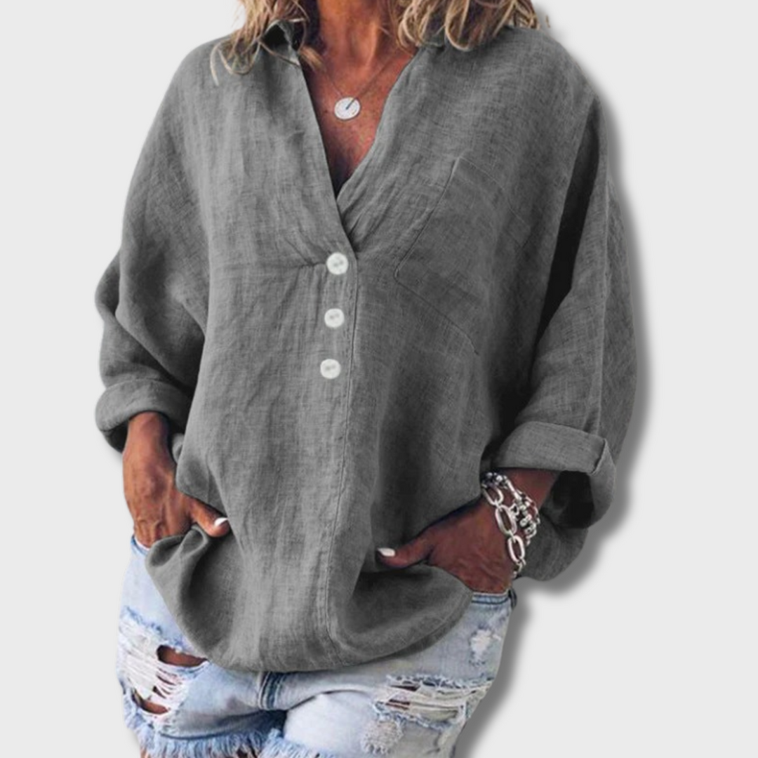 Kai™ - Stylish Cotton Linen Pullover