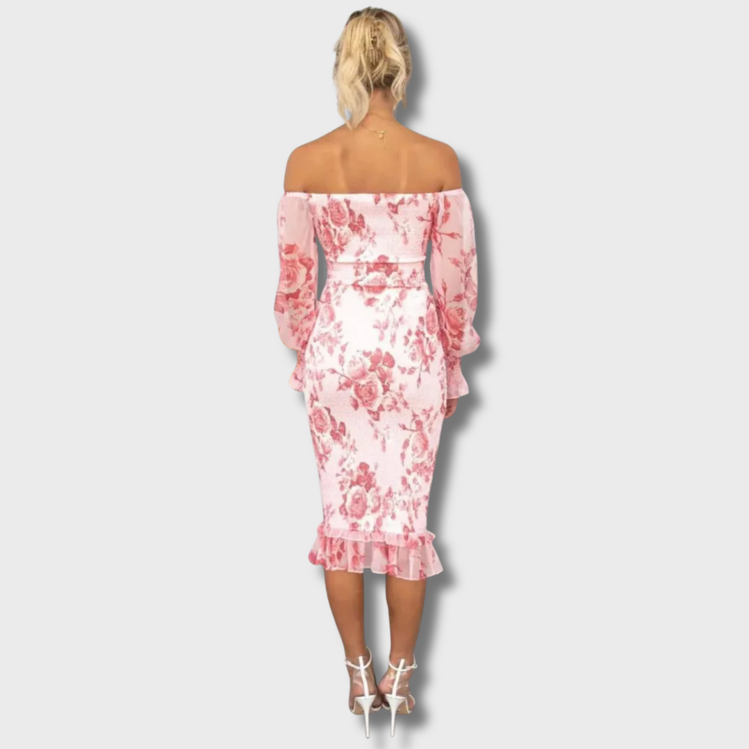 Zebb™ - Stunning Off Shoulder Midi Dress