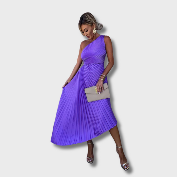 Frena™ - Elegant One Shoulder Midi Dress