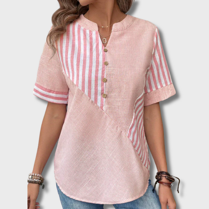 Tracy™ - Elegant Striped Blouse