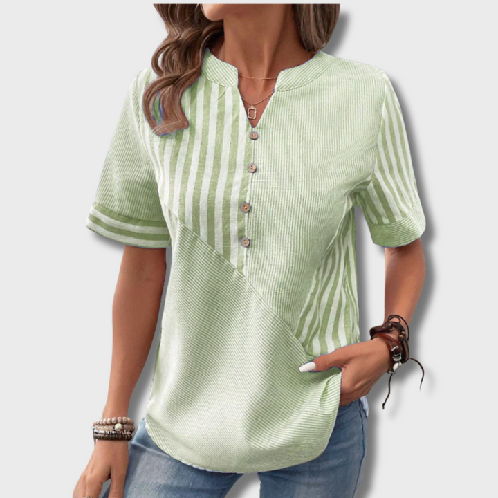 Tracy™ - Elegant Striped Blouse