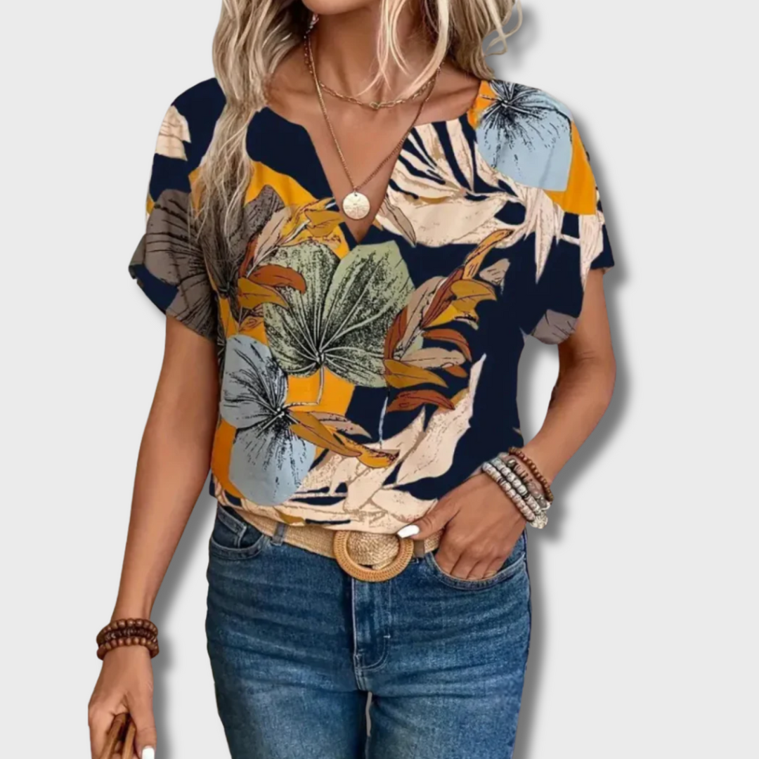 Avery™ - Floral Button-Up Blouse