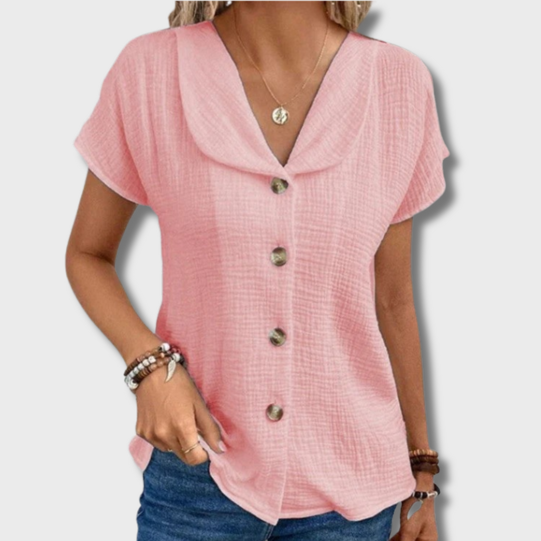 Bessie™ - Cotton Linen Blouse