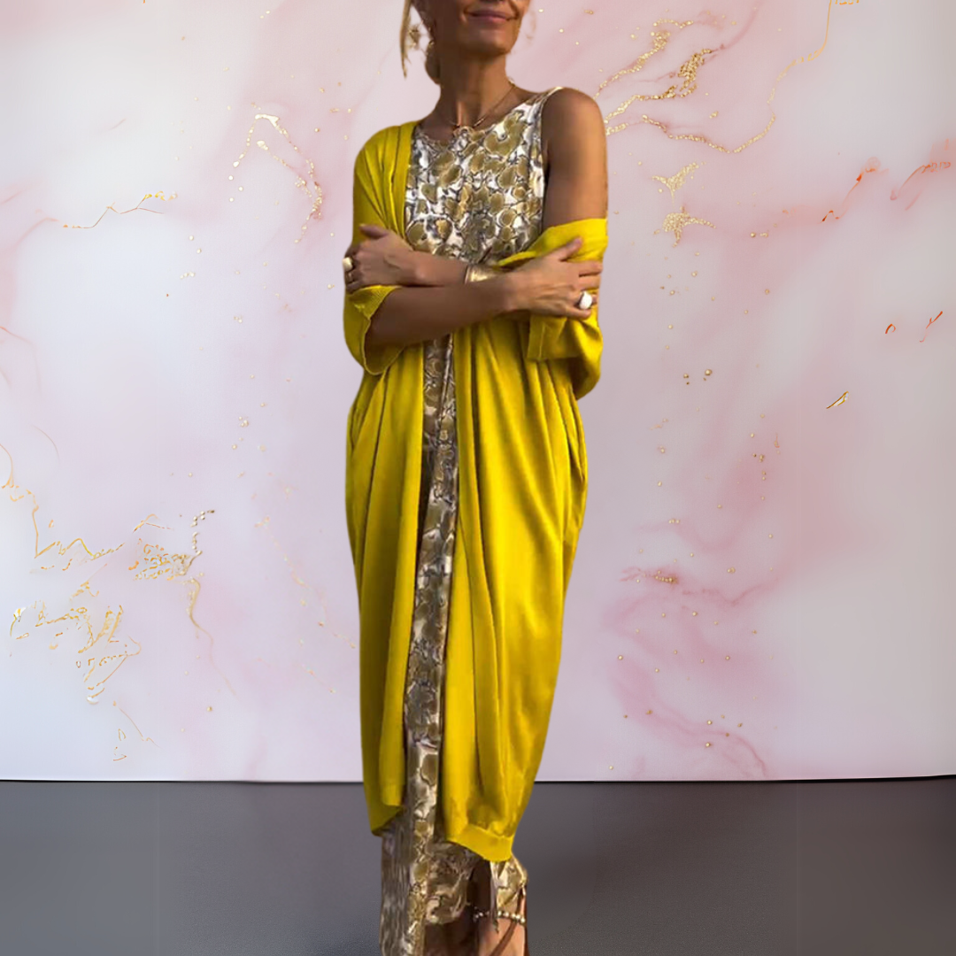Valeria™ - Elegant Dress with Cardigan