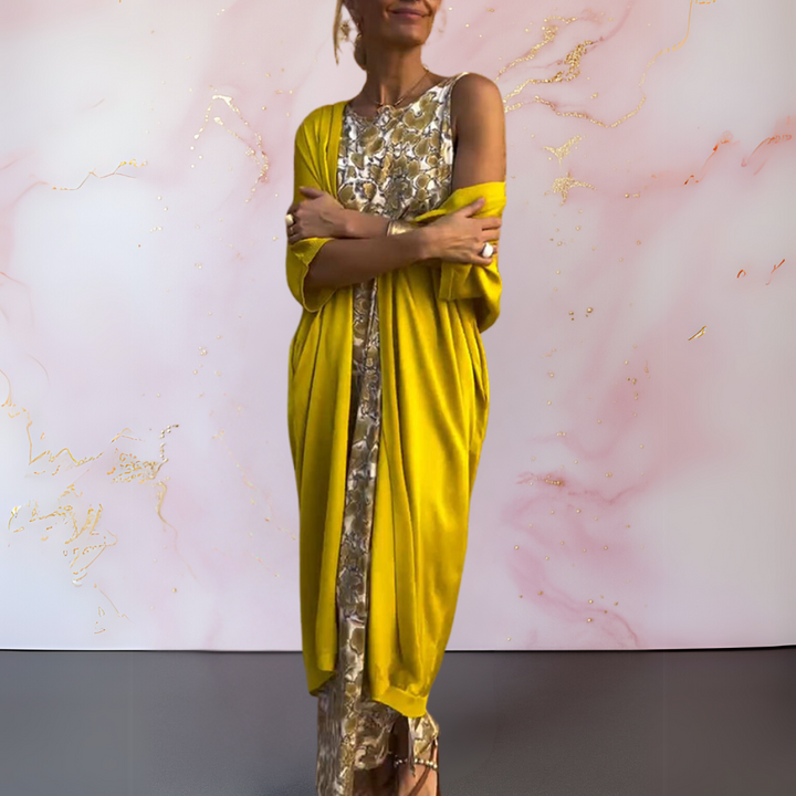 Valeria™ - Elegant Dress with Cardigan