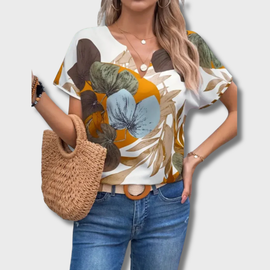 Avery™ - Floral Button-Up Blouse