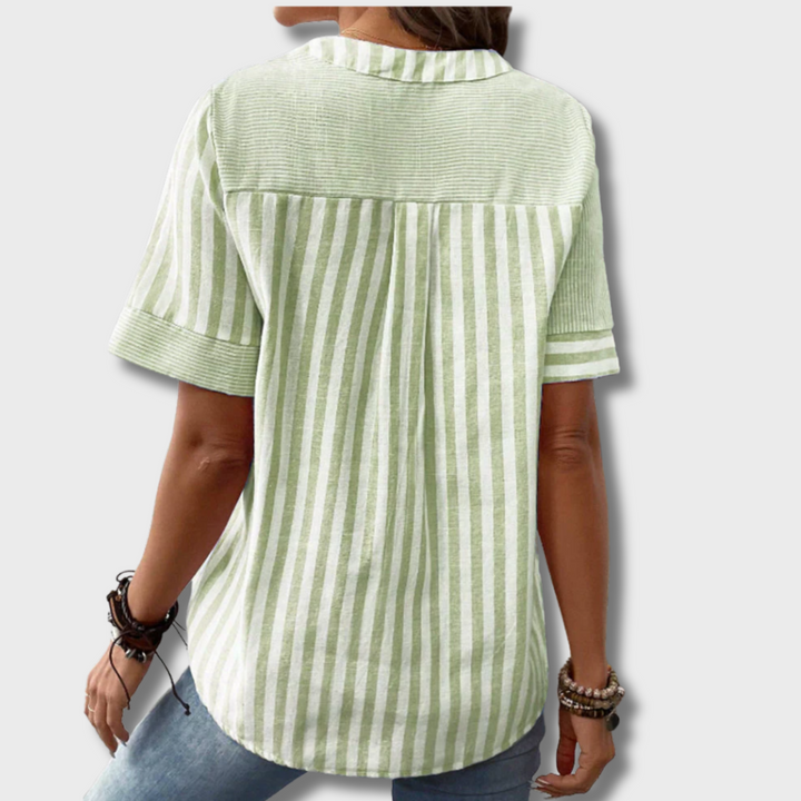 Tracy™ - Elegant Striped Blouse