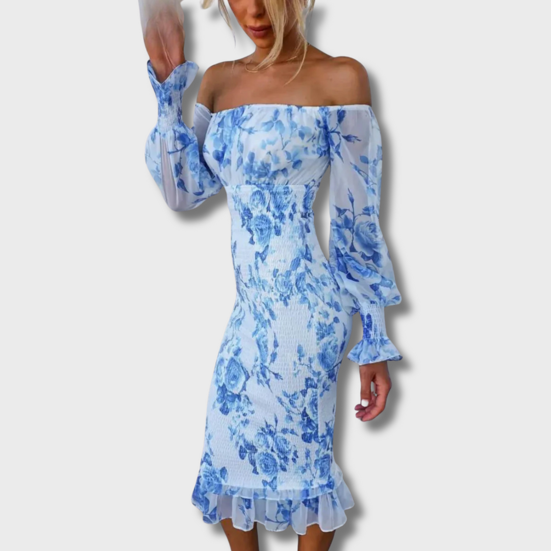 Zebb™ - Stunning Off Shoulder Midi Dress