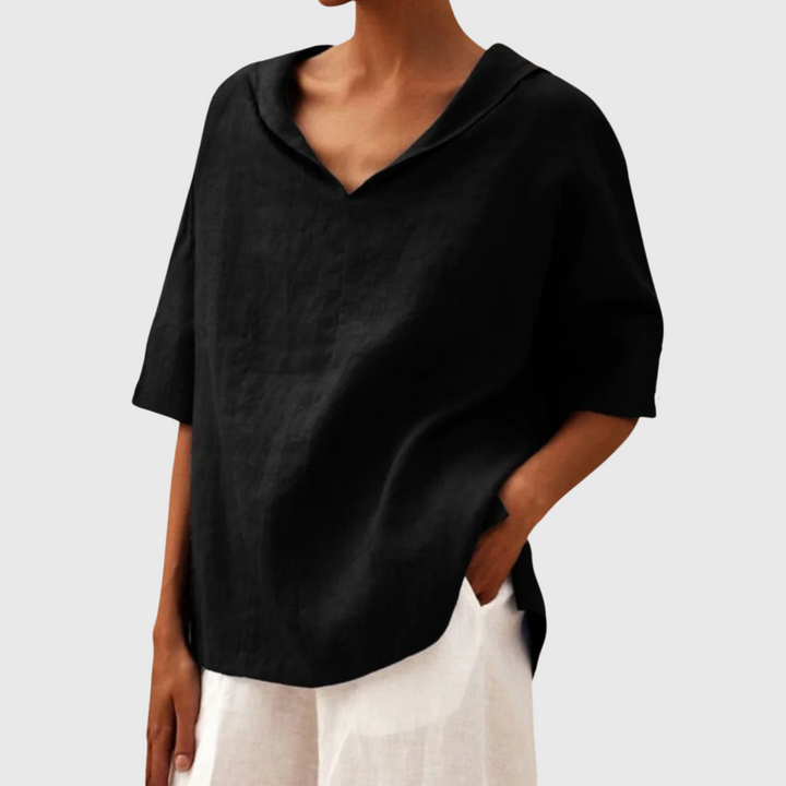 Nueva™ - Women's V-Neck Casual Linen Shirt