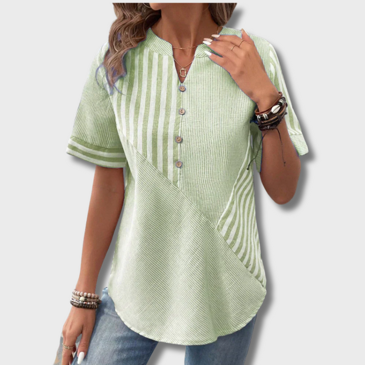 Tracy™ - Elegant Striped Blouse