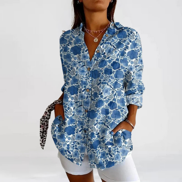 Agnes™ - Casual Blouse with Floral Print