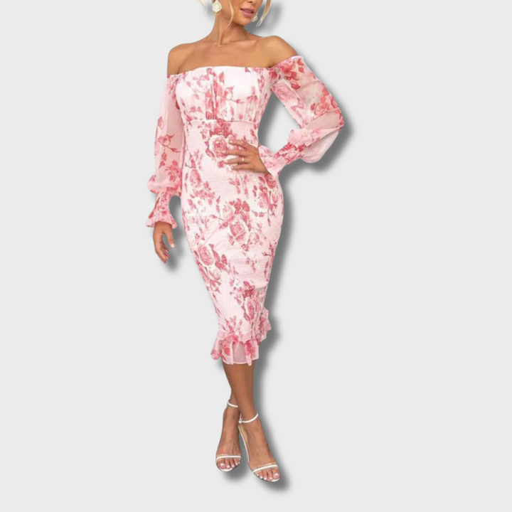 Zebb™ - Stunning Off Shoulder Midi Dress