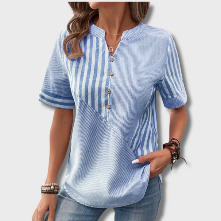 Tracy™ - Elegant Striped Blouse