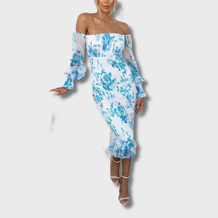 Zebb™ - Stunning Off Shoulder Midi Dress