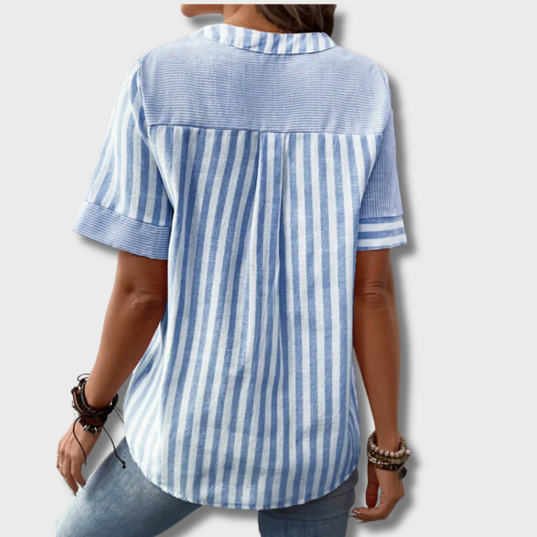 Tracy™ - Elegant Striped Blouse