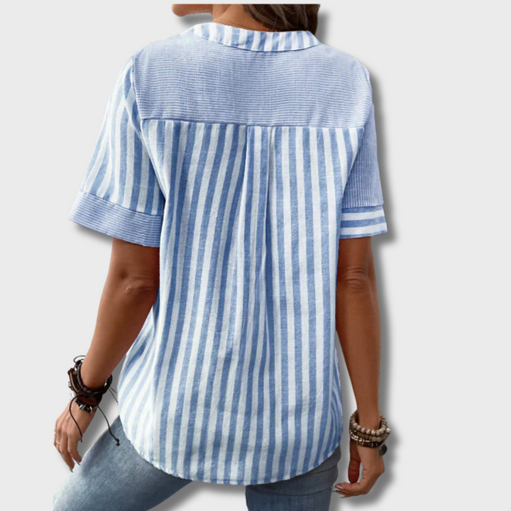Tracy™ - Elegant Striped Blouse