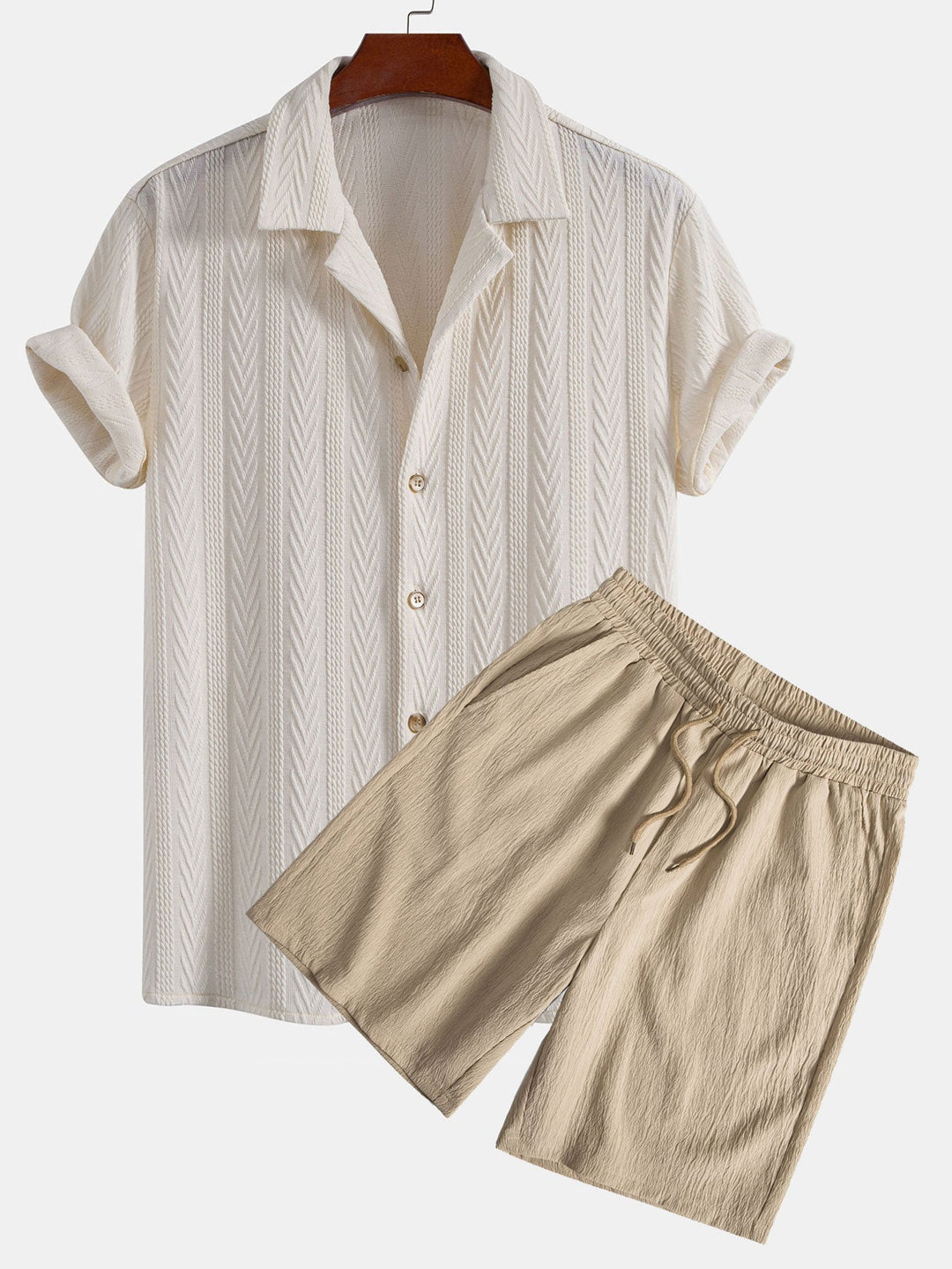 Elio™ - Cuban Shirt and Textured Shorts