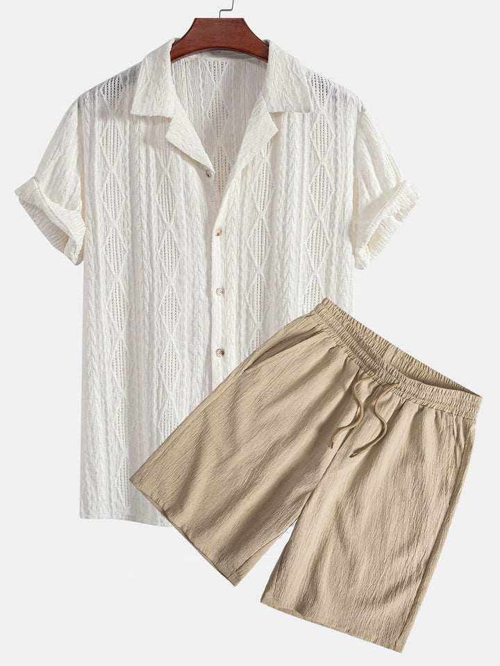 Bodhi™ - Shirt and Textured Shorts Set