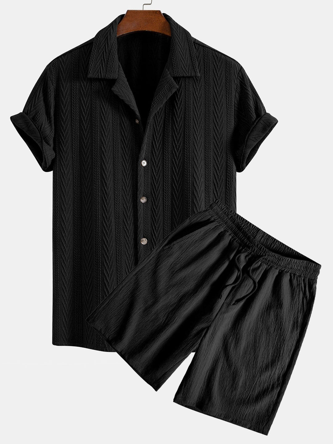 Elio™ - Cuban Shirt and Textured Shorts