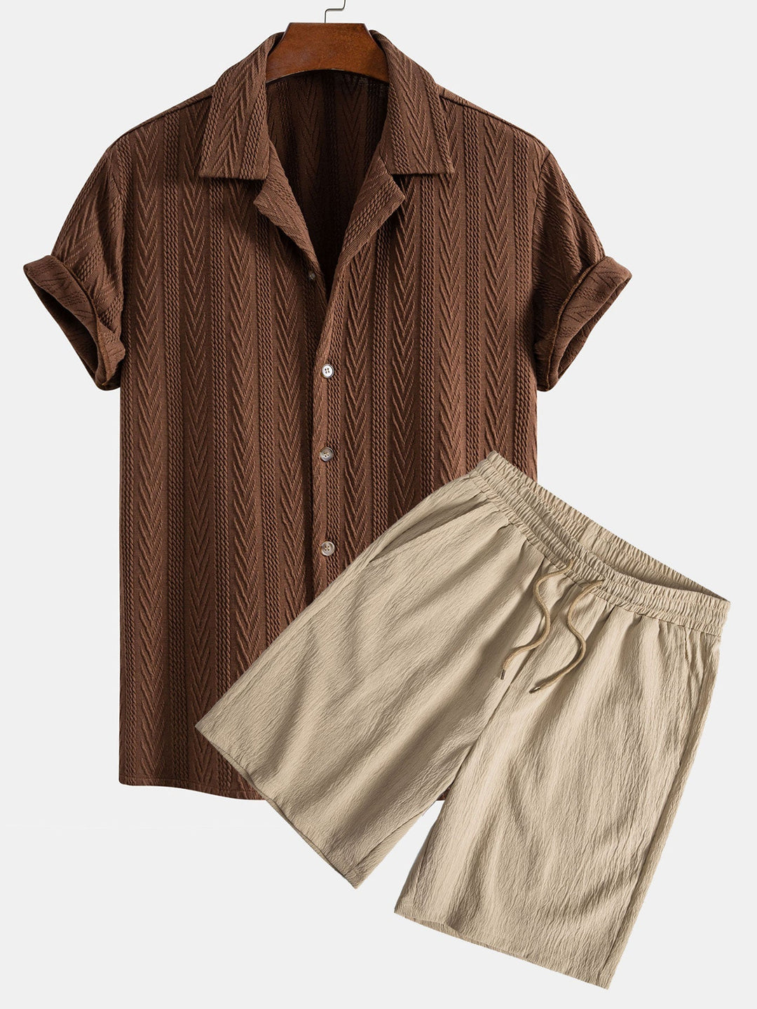 Elio™ - Cuban Shirt and Textured Shorts