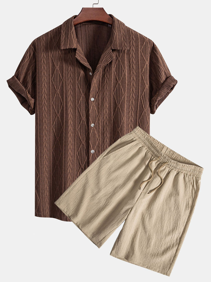 Bodhi™ - Shirt and Textured Shorts Set