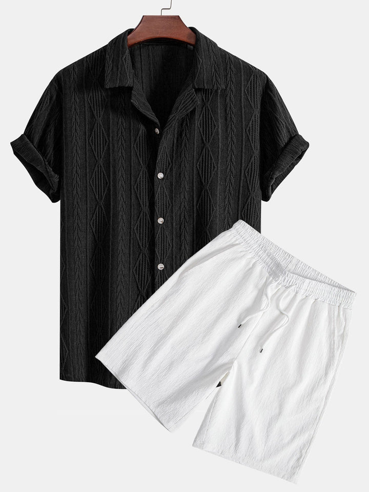 Bodhi™ - Shirt and Textured Shorts Set