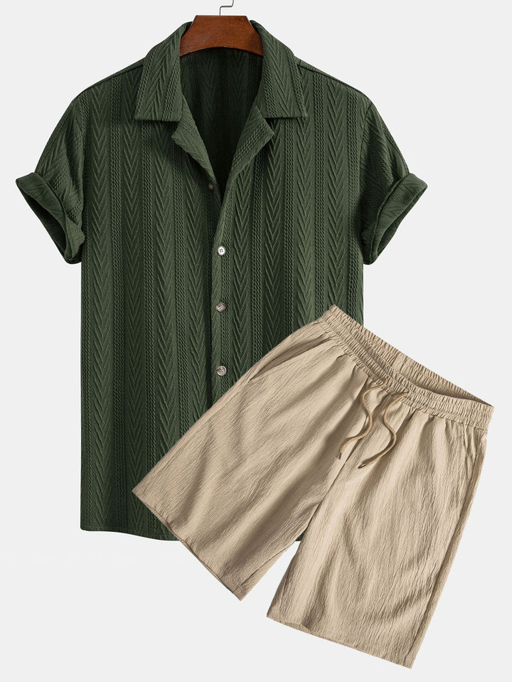 Elio™ - Cuban Shirt and Textured Shorts